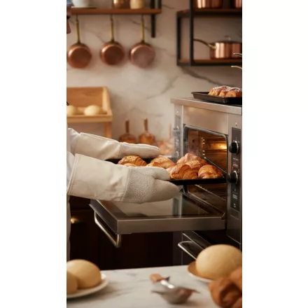 Sütőkesztyű pár, pamut, 40 cm, hőálló 250 °C-ig