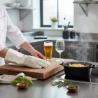 Sütőkesztyű pár, pamut, 40 cm, hőálló 350 °C-ig