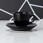 Vida Night fekete kávéscsésze és alj 90 ml – elegáns porcelán