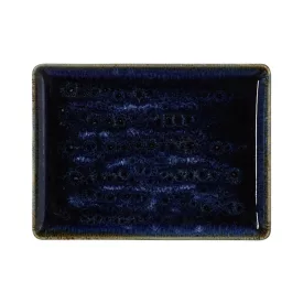 Vida Dark Ocean sültes tál, 27x20 cm, porcelán