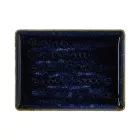 Vida Dark Ocean sültes tál, 27x20 cm, porcelán