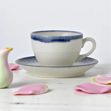 Vida Marina teáscsésze és alj 220 ml – fehér porcelán