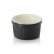 Ramekin-szufléforma, 7x4 cm,fekete sorolható porcelán