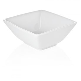 Mini porcelán kínáló tál 10x10x4,5 cm, 200 ml-es fehér, négyzet alakú kivitel – Német minőség