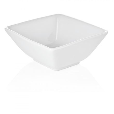Mini porcelán kínáló tál 10x10x4,5 cm, 200 ml-es fehér, négyzet alakú kivitel – Német minőség