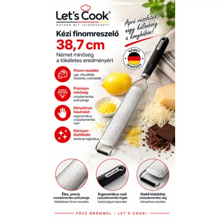 Kézi reszelő, 38,7 cm, Let's Cook