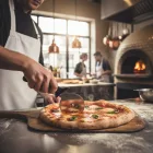 Pizzaszeletelő 10 cm kerék átmérő, 24 cm,
