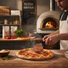 Pizzaszeletelő 10 cm kerék átmérő, 24 cm,