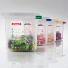 GN edény, 1/1 100 mm, 13 l, légmentesen záró fedővel, polipropilén