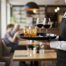 italok biztonságos szállítása tálcán csúszásmentes felülettel