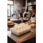 Pizza Kelesztő Doboz - Pizzatészta Kelesztőláda, 60x40x8 cm, Polipropilén, Sorolható