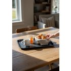 Csúszásmentes műanyag tálca 45.5x35.5x2 cm fekete