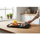 Csúszásmentes műanyag tálca 45.5x35.5x2 cm fekete