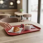 Csúszásmentes műanyag tálca, GN 1/1, piros