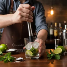 koktéltörő 20 cm rozsdamentes acél lime és menta zúzásához