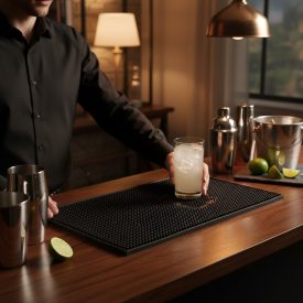 Bár gumi munkalap, 45x30x1 cm, fekete