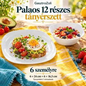   Palaos 12 részes reggeliző szett – 6 tányér és 6 tálka