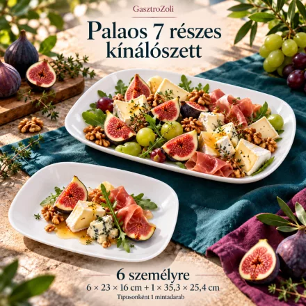 Palaos 7 részes kínálószett – sültestál és 6 téglalap tányér
