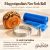 Mogyorópralinés New York Roll szett: de Buyer perforált New York Rolls-karika, Ø10,5 × 3,5 cm, kék, eldobható habzsák, 30 cm, Martellato BT210 sima rozsdamentes habcső, 10 mm