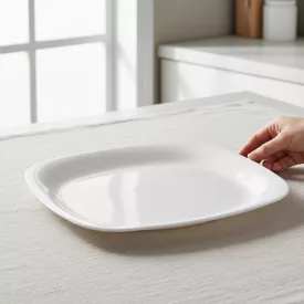 PARMA FEHÉR sültes 20x28 cm, opál üveg