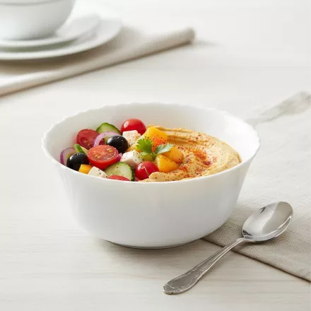 Cadix salátás tálka 12 cm 0,3 liter opál üveg – kisebb adagok elegáns tálalásához