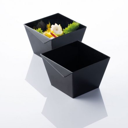 ZEN fekete pohárkrém-desszert tégely 460 ml-es, 100x118x70 mm, poliarbonát