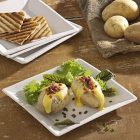 Eldobható papírtányér szögletes fehér18 cm 100 db / csomag