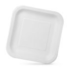 Eldobható papírtányér szögletes fehér 20 cm 10 db / csomag
