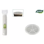 Műanyag tető 7,5x1 cm 200 ml eldobható papírpoharakhoz 100 db / csomag