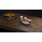 BBQ Csirkeszárny kosár fém fekete porszórt 37,5x20x7,5 cm - Német minőség