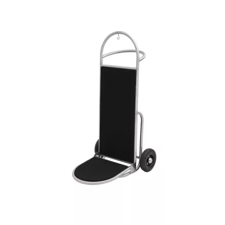 Londiner molnárkocsi 61x70x120 cm szálcsiszolt inox fekete szőnyeggel