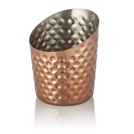   Snack kínáló pohárka 9 cm átmérőjű aranybarna színű PVD bevonat kalapált felületű - Német minőség