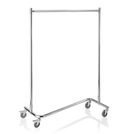 Mobil ruhatartó állvány 120x53x170 cm Z-alakú rozsdamentes váz