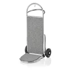Londiner molnárkocsi 61x70x120 cm ezüst fényű inox szürke szőnyeggel