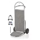Londiner molnárkocsi 61x70x120 cm ezüst fényű inox szürke szőnyeggel