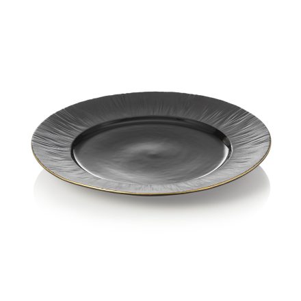 Maya Kuro aranyperemes lapostányér 27 cm porcelán - Német minőség