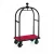 Bőröndszállító körbe gumis lökhárítóval integrált ruhatartó sínnel 5 cm-es fekete porszórt csővázzal 2db forgós fékezhető és 2 db fix 20 cm-es kerékkel piros szőnyeggel