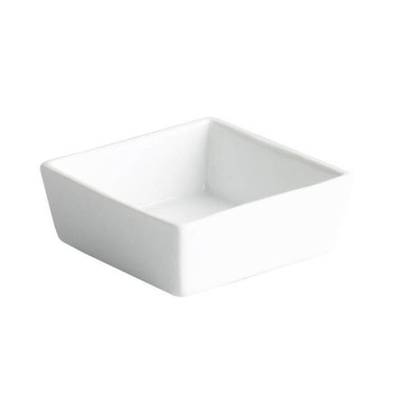 Porcelán kínáló tálka szögletes 100 ml 8x8x3,5 cm