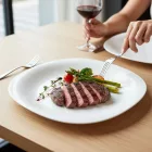 Palaos 28 cm-es szögletes lapostányér - 6 db-os csomag, edzett üveg