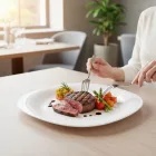 Palaos 28 cm-es szögletes lapostányér - 6 db-os csomag, edzett üveg