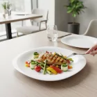 Palaos 24 cm-es szögletes lapostányér - 6 db-os csomag, edzett üveg