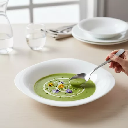 Palaos 23 cm-es szögletes mélytányér - 6 db-os csomag, edzett üveg