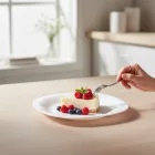 Palaos 21,5 cm-es szögletes lapostányér - 6 db-os csomag, edzett üveg