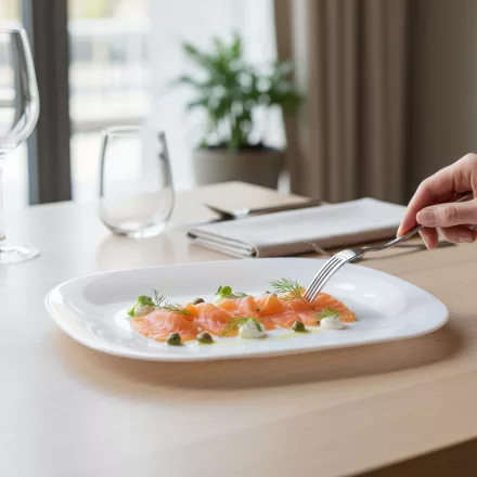 Palaos 23x16 cm-es szögletes tányér - edzett üveg