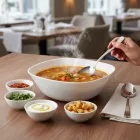 Palaos 22 cm-es szögletes levestál - edzett üveg