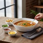 Palaos 22 cm-es szögletes levestál - edzett üveg