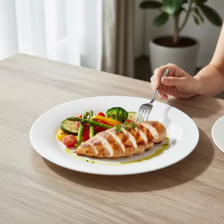 Whom 26 cm-es főételes lapostányér 6 db-os csomag - edzett üveg