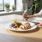 Whom 26 cm-es főételes lapostányér 6 db-os csomag - edzett üveg