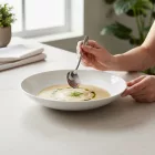 Whom 23 cm-es leveses mélytányér 6 db-os csomag - edzett üveg