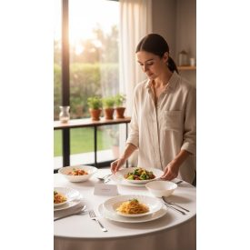 Everett 18 részes opál üveg étkészlet